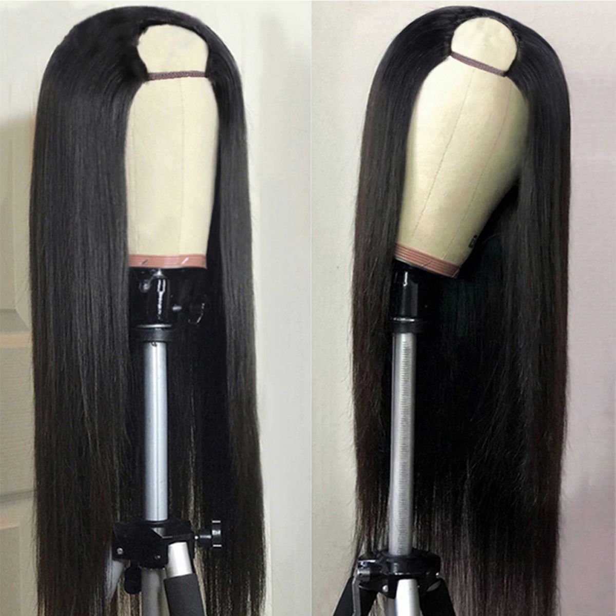 U-part Wigs Natural Color Human Hair Wigs