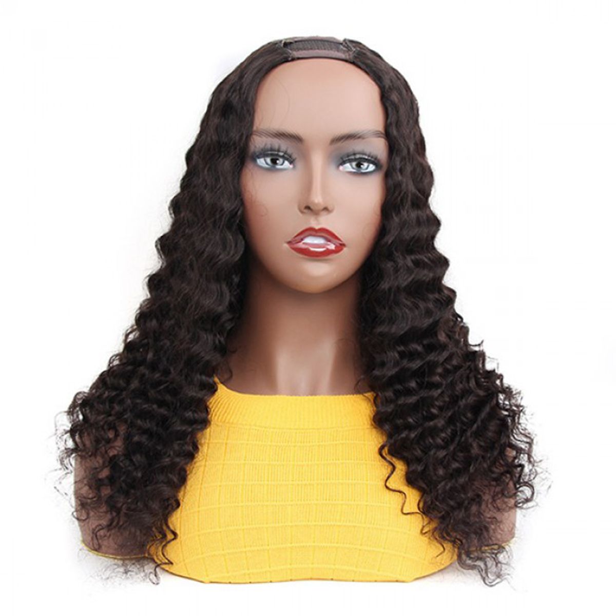 U-part Wigs Natural Color Human Hair Wigs
