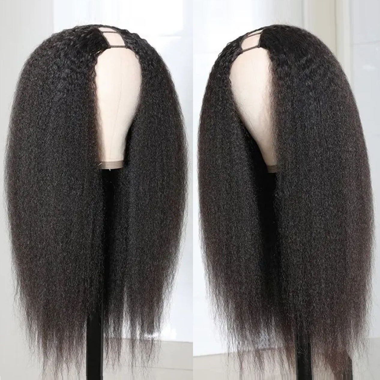 U-part Wigs Natural Color Human Hair Wigs