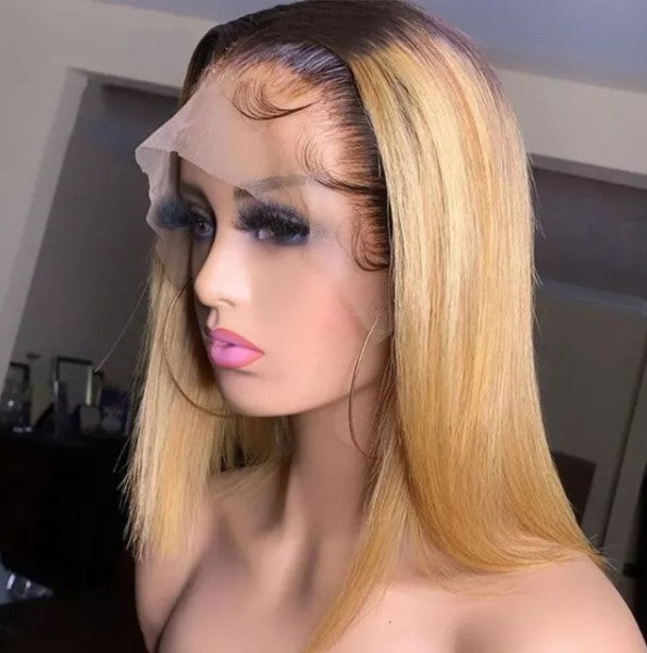 4x4 5x5 6x6 13x4 13x6 Lace Frontal Ombre Color Human Hair Bob Wigs