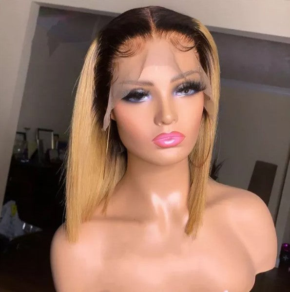 4x4 5x5 6x6 13x4 13x6 Lace Frontal Ombre Color Human Hair Bob Wigs