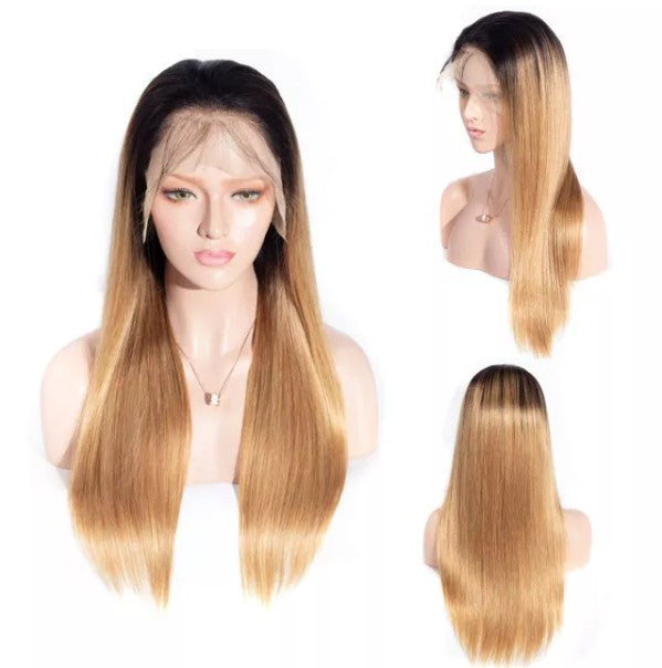4x4 5x5 6x6 13x4 13x6 Lace Frontal Ombre Brown Color Human Hair Wigs