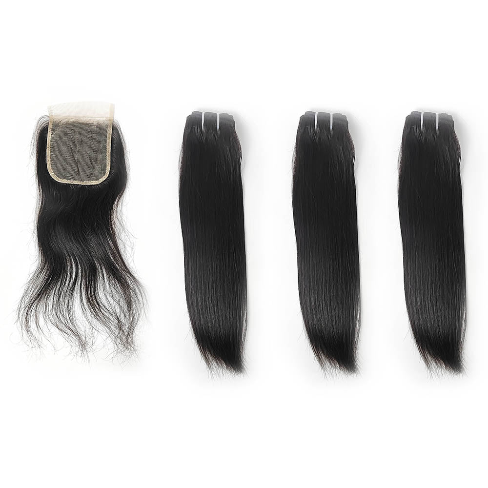 Straight Virgin Human Hair Lace Closure 4*4