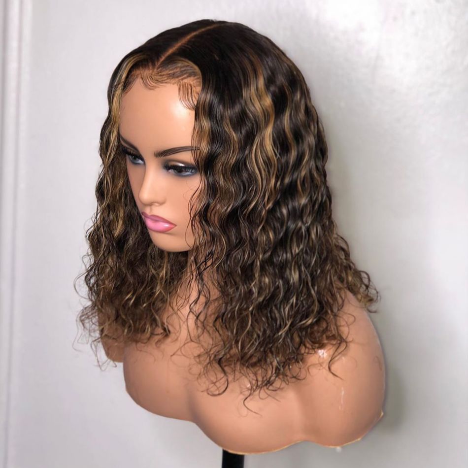 4x4 5x5 6x6 13x4 13x6 Lace Frontal Highlight Color Human Hair Bob Wigs