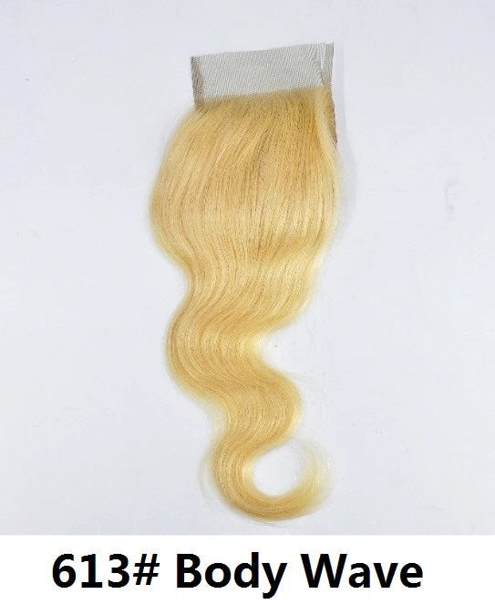100% Human Color Hair 4x4 5x5 Lace Closures