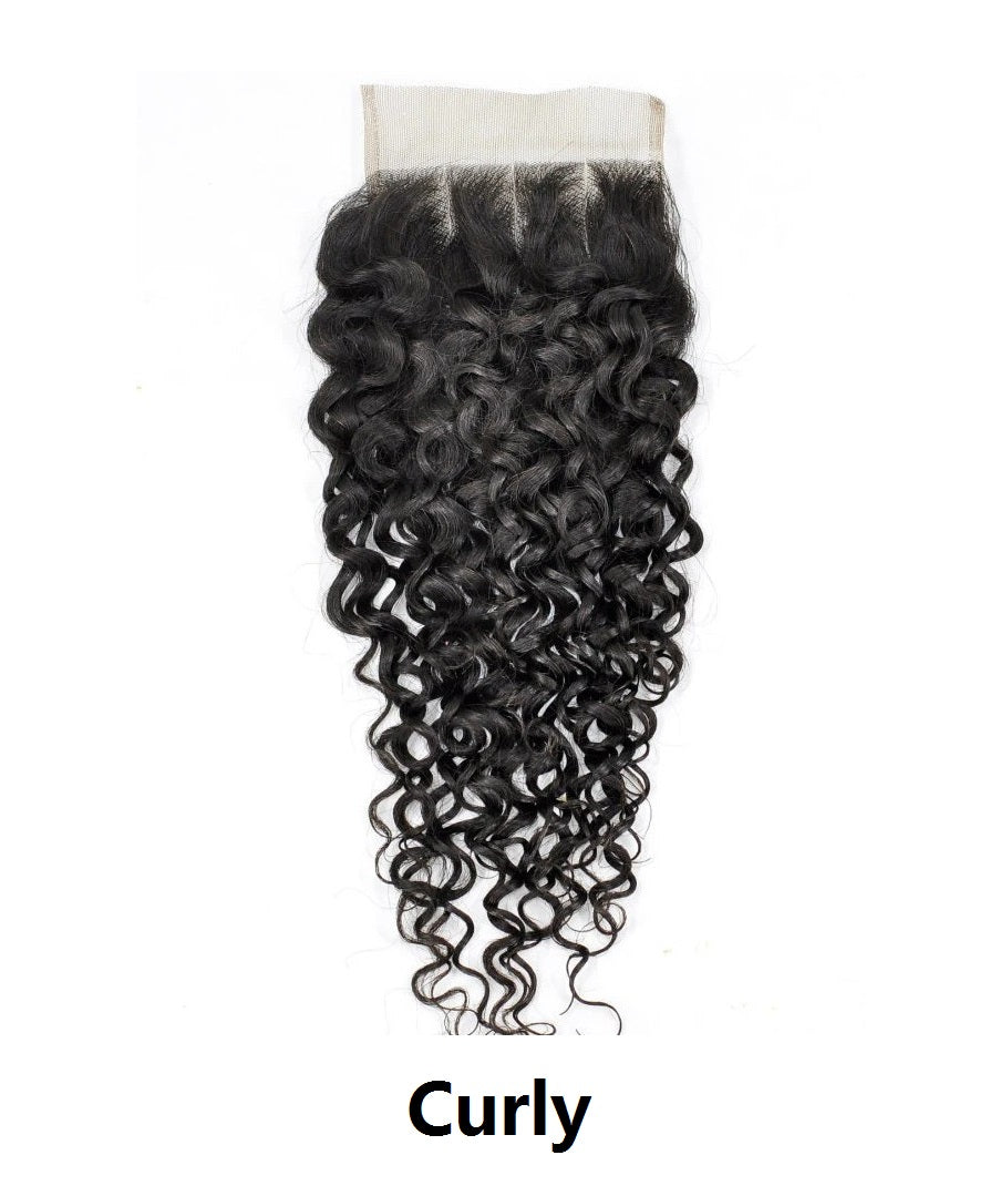 100% Virgin Human Hair 4x4 5x5 6x6 Lace Closures