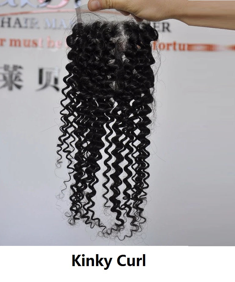 100% Virgin Human Hair 4x4 5x5 6x6 Lace Closures