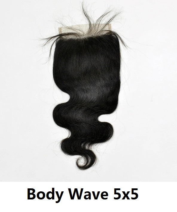 100% Virgin Human Hair 4x4 5x5 6x6 Lace Closures