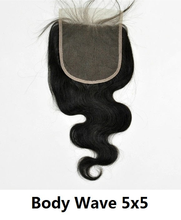 100% Virgin Human Hair 4x4 5x5 6x6 Lace Closures