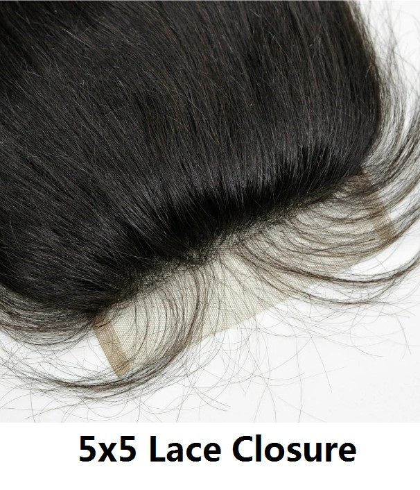100% Virgin Human Hair 4x4 5x5 6x6 Lace Closures