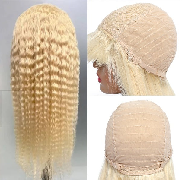 Machine hair wig Virgin Human Hair Wigs with Bangs