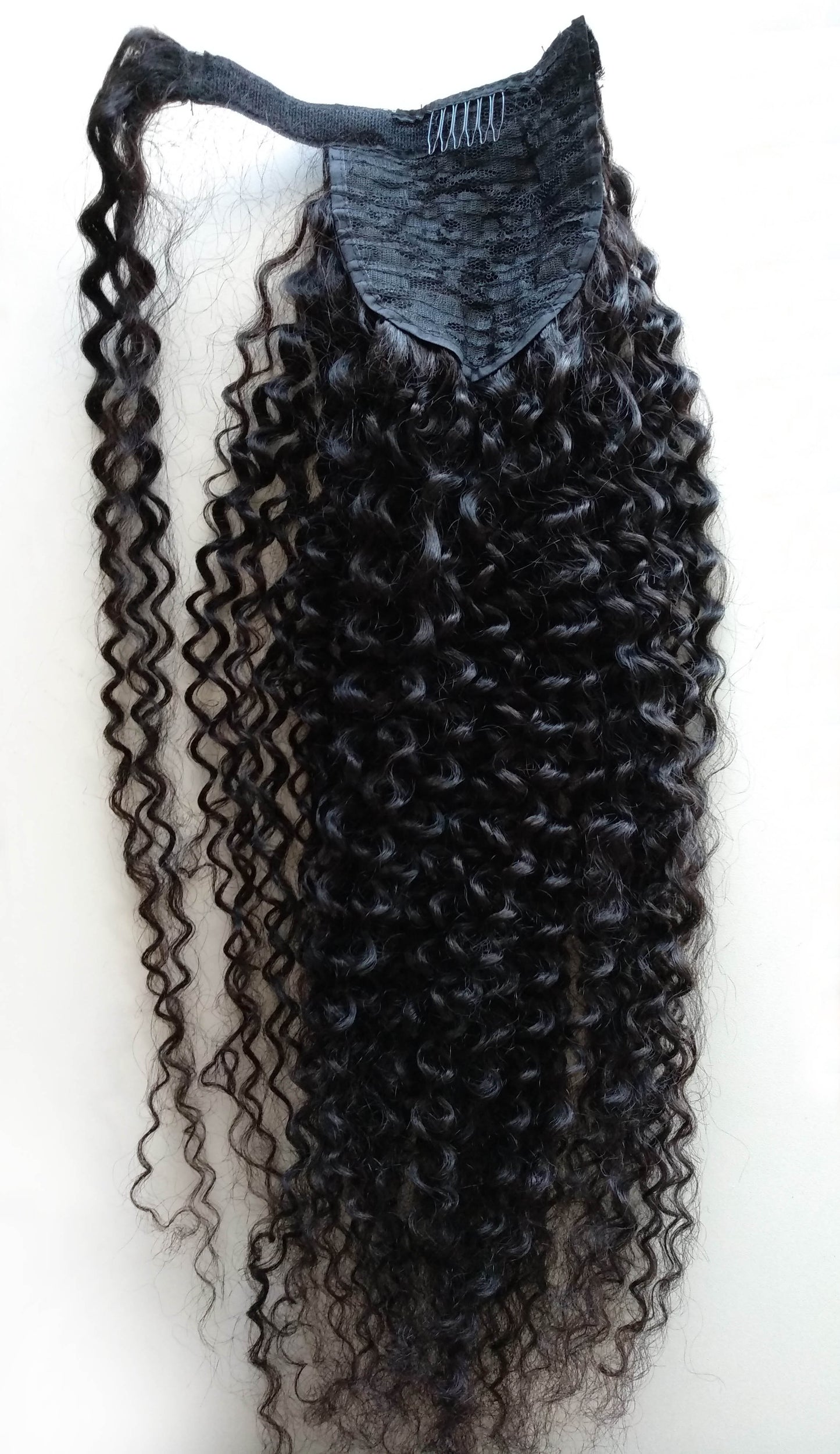 Virgin human hair clip in ponytail human hair extension