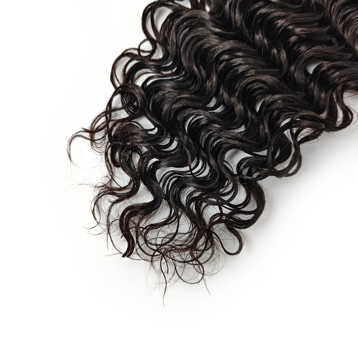 Deep Curl virgin human hair bundles and closure