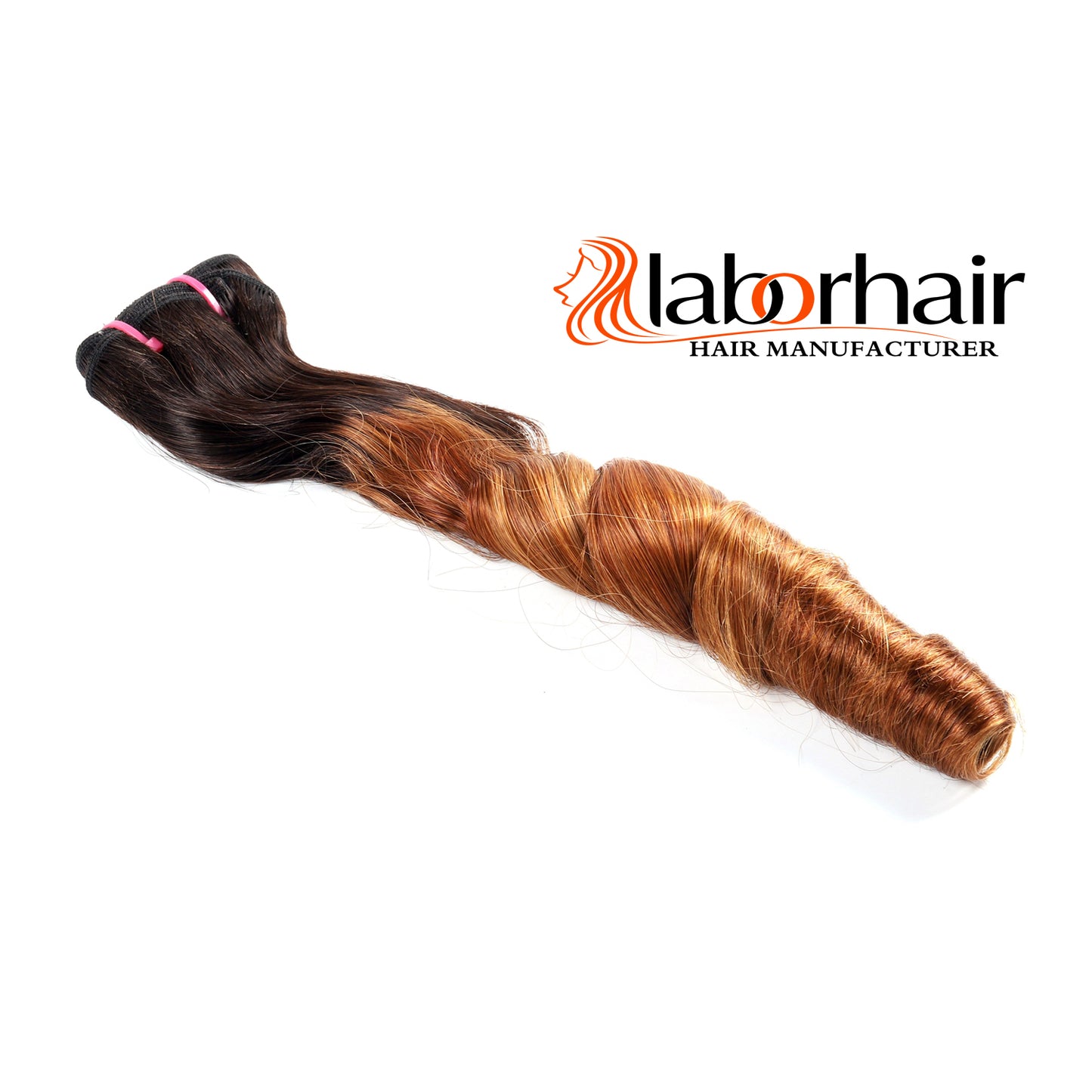 Two Tones Ombre Brazilian Human Hair Weft Fashion Ombre Hair Spring Curl