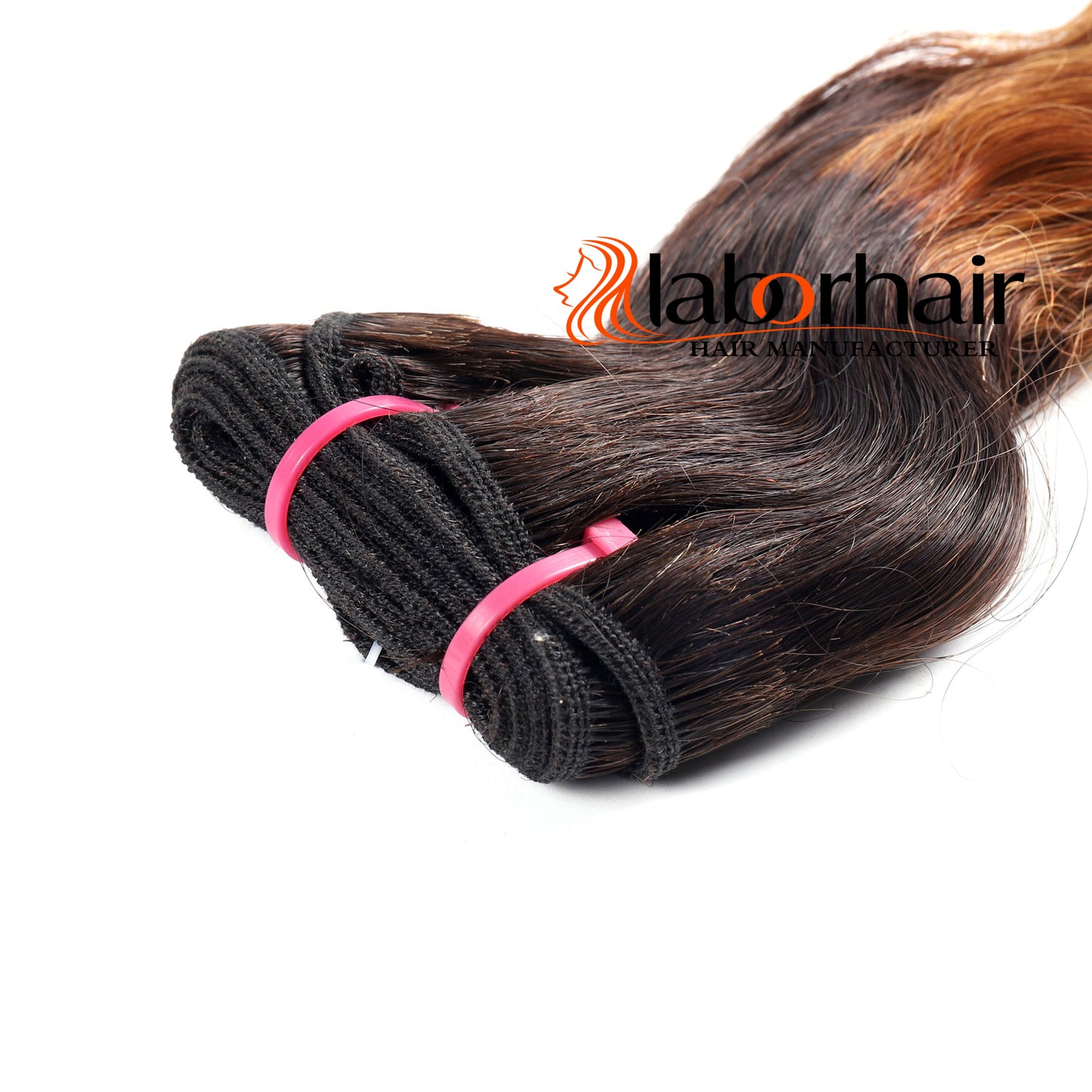 Two Tones Ombre Brazilian Human Hair Weft Fashion Ombre Hair Spring Curl