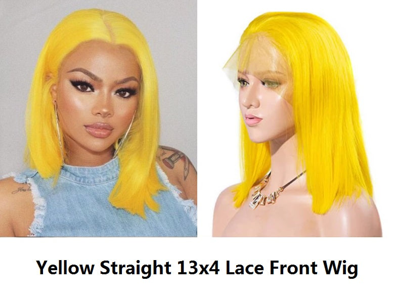 4x4 5x5 6x6 13x4 13x6 Lace Frontal Colorful Human Hair Bob Wigs