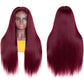 4x4 5x5 6x6 13x4 13x6 Lace Frontal 99J Burgundy Red Color Human Hair Wigs