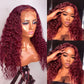 4x4 5x5 6x6 13x4 13x6 Lace Frontal 99J Burgundy Red Color Human Hair Wigs