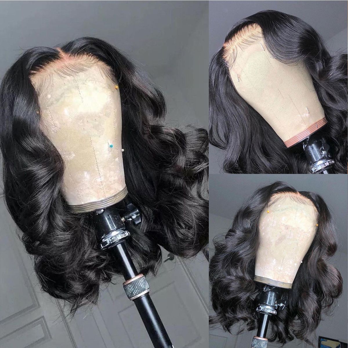 Straight and Body Wave 4x4 5x5 6x6 13x4 13x6 Lace Frontal Natural Color Human Hair Bob Wigs