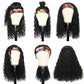 Headband Natural Color Human Hair Wigs