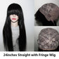 Machine hair wig Virgin Human Hair Wigs with Bangs