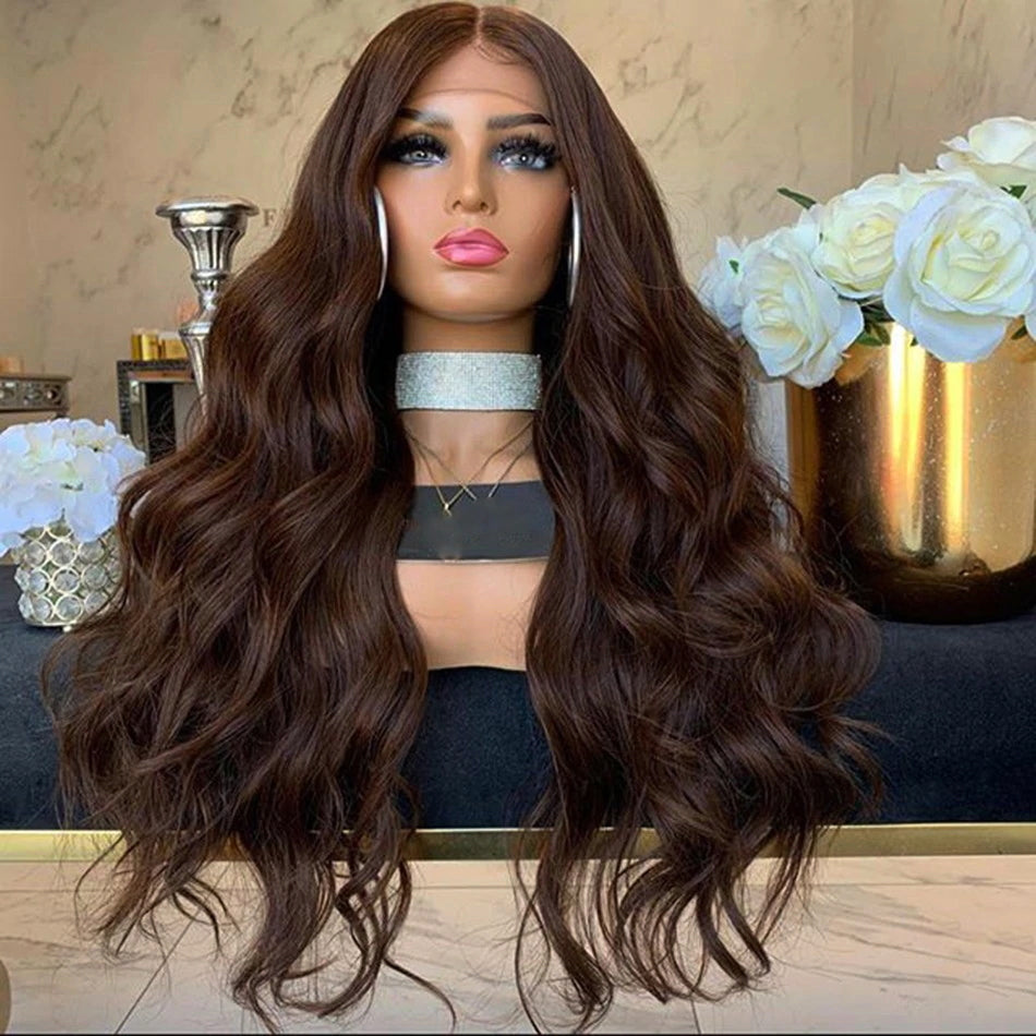 4x4 5x5 6x6 13x4 13x6 Lace Frontal 4# Brown Color Human Hair Wigs