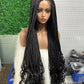 Wholesales 100% Synthetic Hair Braid Lace Wigs China Cheap Lace Wig Black Woman Braids Wig