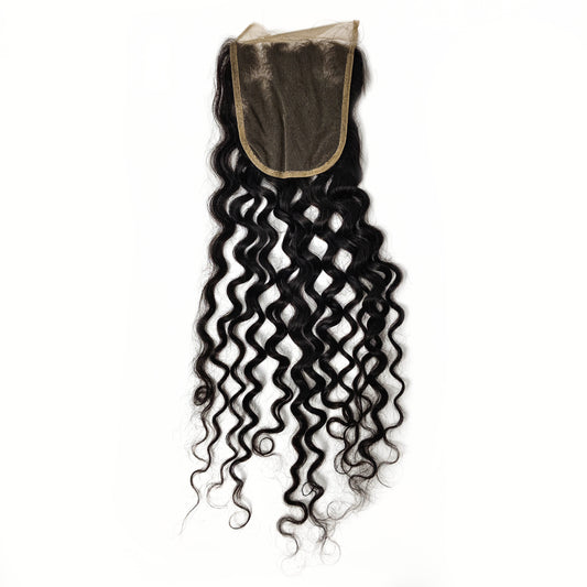 French Wave Virgin Human Hair 4*4 Lace Closure