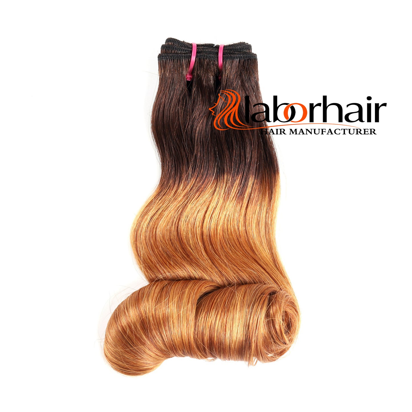 Ombre color Bouncy Hair / Egg Curl 100% human hair weft 100g