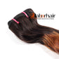 Two Tones Ombre Brazilian Human Hair Weft Fashion Ombre Hair Spring Curl