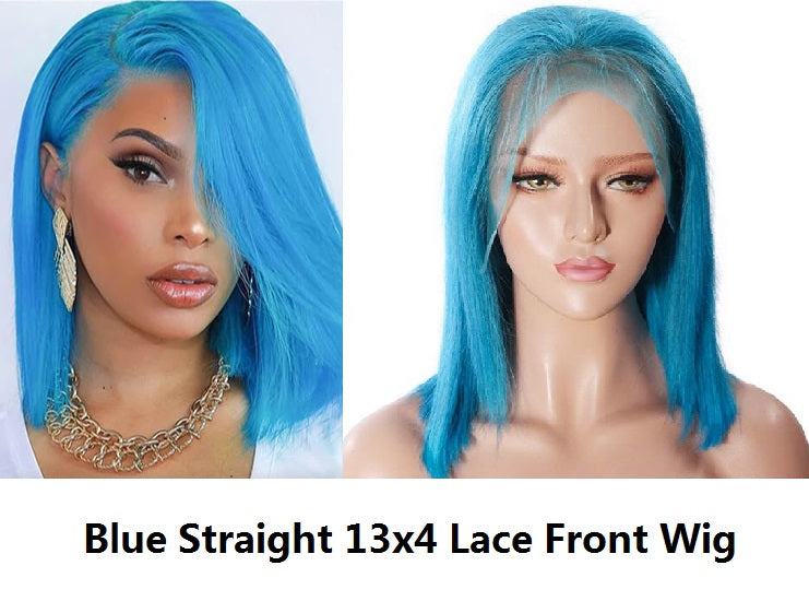 4x4 5x5 6x6 13x4 13x6 Lace Frontal Colorful Human Hair Bob Wigs